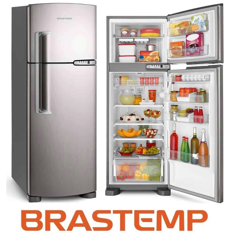 Geladeira / Refrigerador Brastemp Frost Free Clean BRM39 352 Litros Evox - Platinum