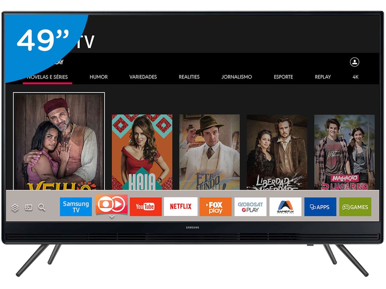 promoção Smart TV LED 49" Samsung Full HD 49K5300 - Conversor Digital 2 HDMI 1 USB Wi-Fi 49" - Bivolt