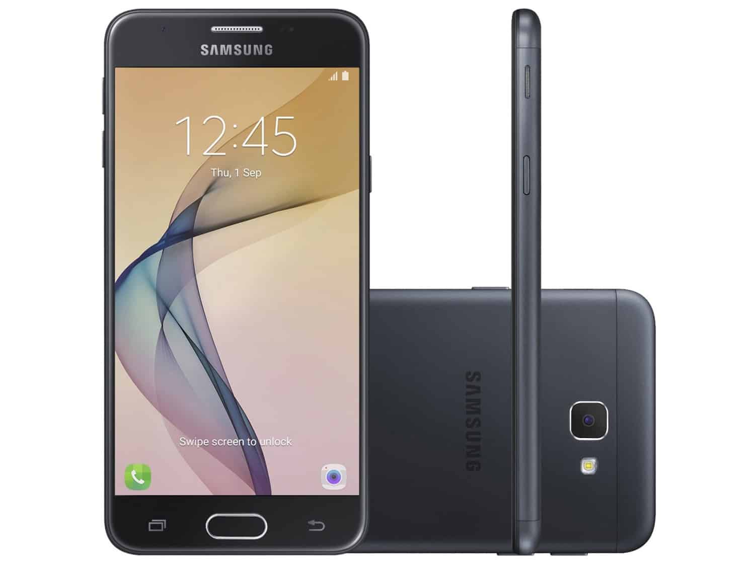 Smartphone Samsung Galaxy J5 Prime G570M Preto - Dual Chip, 4G, Tela 5, Câmera 13MP + Frontal 5MP Com Flash,Quad Core 1.4Ghz,32GB,2GB RAM,Android 6