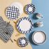 Aparelho de Jantar 20 Peças Cerâmica Domino Azul – La Cuisine By Corona