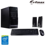 Computador Zmax com Processador Intel® Celeron-J1800 Dual Core, 4GB de Memória, 320GB de HD, Gravador de DVD, Entrada HDMI e Linux