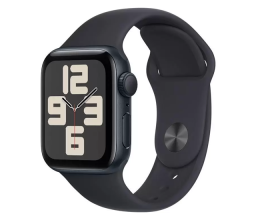 Apple Watch SE 40mm GPS Caixa Meia-Noite de Alumínio, Pulseira Esportiva Meia-Noite, Tamanho P/M, Neutro em Carbono