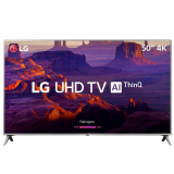 Smart TV LED 50″ LG 50UK6510 Ultra HD 4k com Conversor Digital 4 HDMI 2 USB Wi-Fi ThinQ AI WebOS 4.0 60Hz Inteligencia Artificial – Prata