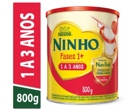 Fórmula Infantil Ninho Fases 1+ Nestlé 1 a 3 anos 800g