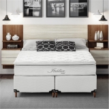 Cama Box Queen Size Umaflex Itália com Pillow Top e Molas Ensacadas 69x158x198 cm – Branco