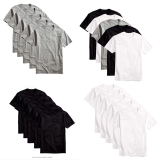 Kit com 5 Camisetas Básicas Masculina Algodão T-Shirt Tee