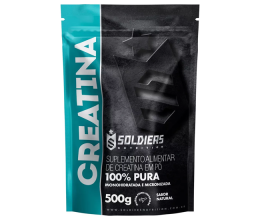 Creatina Monohidratada 500g 100% Pura Soldiers Nutrition Sabor Natural