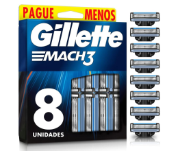 Gillette Mach3 – Carga para Aparelho de Barbear, Leve 8 Pague 6