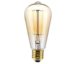 Lâmpada Filamento LED ST64 4W 2200K Elgin Bivolt Ambar Luz Amarela Quente – Vintage, Retrô, Decoração