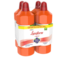 Kit 4 Unidades Lysoform Original, Desinfetante Líquido, Limpeza Pesada e Eficiente