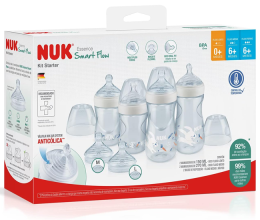 NUK Kit Starter Mamadeiras E Bicos Anticólica Essence Smart Flow 150 E 270Ml – Branco