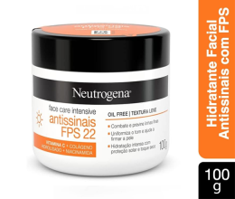 Neutrogena Hidratante Facial Antissinais Face Care Intensive FPS 22, 100g