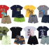 Kit Sortido 10 Peças de Roupas Infantil Menina – 5 Camisetas + 5 Bermudas – Totalizando 5 conjuntinhos