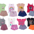 Kit Sortido 10 Peças de Roupas Infantil Menino- 5 Camisetas + 5 Bermudas – Totalizando 5 conjuntinhos