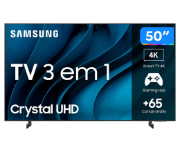 Smart TV 50” UHD 4K LED Crystal Samsung 50CU8000 – Wi-Fi Bluetooth Alexa 3 HDMI