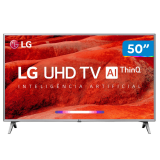 Smart TV 4K LED 50” LG 50UM7510PSB Wi-Fi HDR – Inteligência Artificial 4 HDMI 2 USB