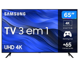Smart TV 65” UHD 4K LED Samsung 65CU7700 – Wi-Fi Bluetooth Alexa 3 HDMI