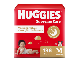 Fralda Huggies Supreme Care M – 196 Unidades