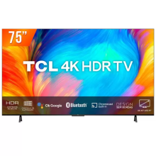 Smart TV LED 75″ Google TV Ultra HD 4K TCL 75P635 Comando de Voz HDR10 3 HDMI 1 USB Wi-Fi Bluetooth