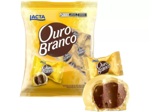 Pacote de Bombom Chocolate Ouro Branco 1kg – Lacta