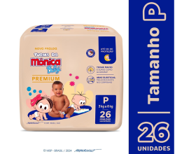 Turma da Mônica Baby Premium Jumbo P – 26 Unidades