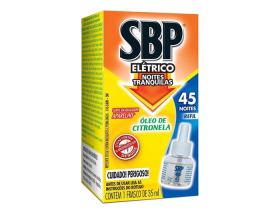 Repelente Elétrico SBP – Líquido – 45 Noites Citronela – Refil
