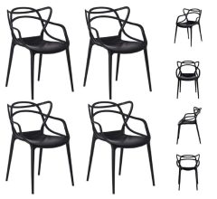 Kit 4 Cadeiras Allegra – Preta
