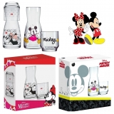 Moringa de Vidro 500ml com Copo Nadir com Tema do Mickey ou da Minnie
