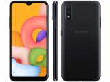 Smartphone Samsung Galaxy A01 32GB Preto Octa-Core – 2GB RAM Tela 5,7” Câm. Dupla + Câm. Selfie 5MP Preto