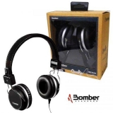 Headphone Bomber Quake, Hastes Ajustáveis e Dobráveis, Cabo Flat – HB02 Black