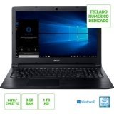 Notebook Acer A315-53-52ZZ Intel Core I5 8GB 1TB LED 15,6″ W10 Preto