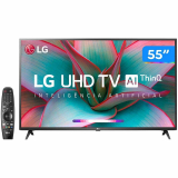 Smart TV 4K LED IPS 55” LG 55UN7310PSC Wi-Fi – Bluetooth HDR Inteligência Artificial 3 HDMI 2 USB